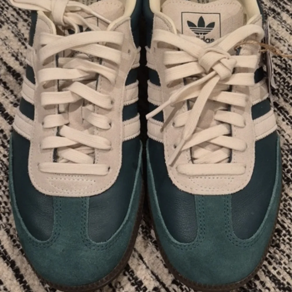 Adidas Samba OG Shoe Collegiate Green, Cream White, Men's Size 10 - Picture 5 of 11